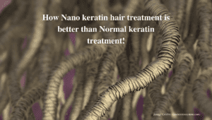 Nano keratin treatment of hair